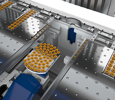 Close up view of the fully automatic Advanced Handling System.