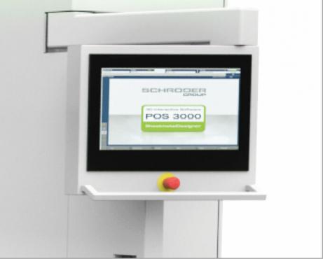 Front and rear POS 3000 touch screen control.